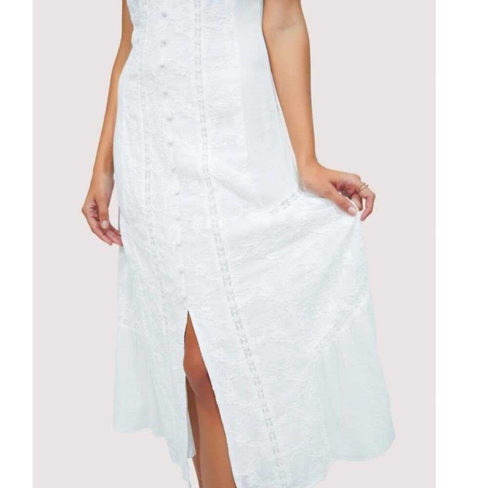NEW Lost and wander white flora cottagecore sundress Large - Picture 4 of 11